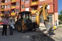 Ремонтират разбита улица в центъра на Пловдив