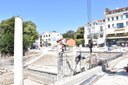 Започна поставянето на колоните на Римския форум, кметът Иван Тотев инспектира изграждането на площад "Централен"